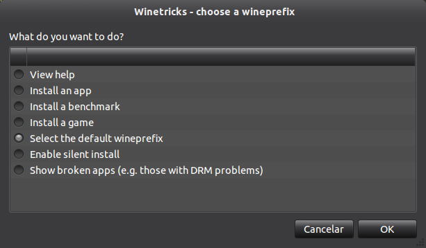 winetricks tela inicial Instalação do Microsoft Office 2010 no ubuntu 11.10 com Wine 1.4